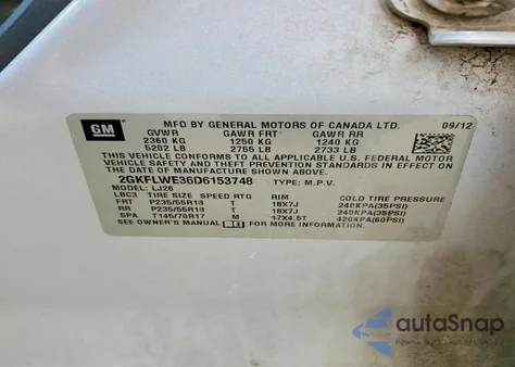 2013 GMC Terrain Slt z USA, uszkodzony, nr VIN 2GKFLWE36D6153748